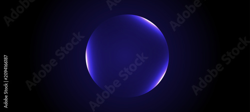 neon futuristic 3d sphere of blue purple glowing digital waves planet earth animation