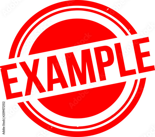 Red example rubber stamp