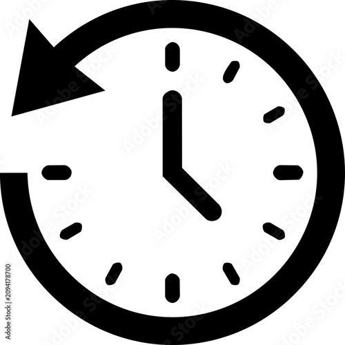 Minimalist revision icon vector illustration for document editing, update, or history review