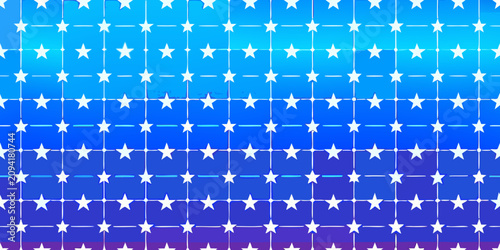 Tableau sur toile Star pattern with blue gradient and white lines