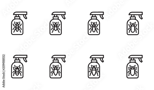 Foto Pest control spray bottle vector illustration