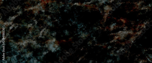 Fotografie Black multicolor grunge texture with smoke swirls effect vector background