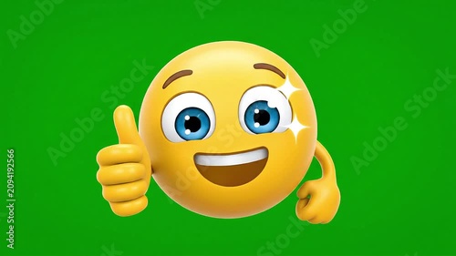 Happy Emoji Giving Thumbs Up