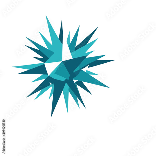 Abstract geometric shape with sharp points