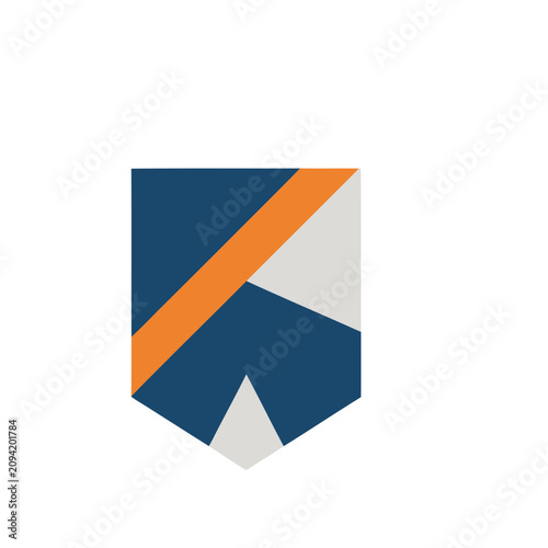 Abstract Geometric Shield Shape