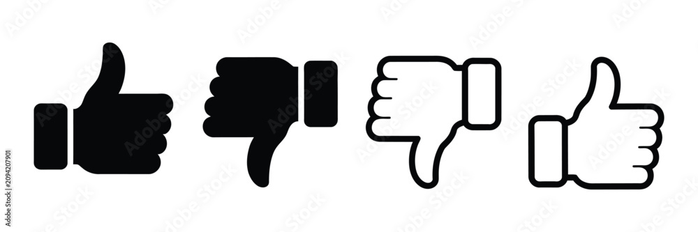 Foto Thumb up and thumb down icon