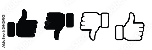 Foto Thumb up and thumb down icon