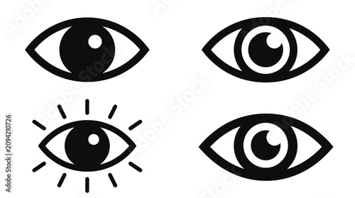Canvastavla Minimalist Eye Vision Awareness Icon Collection