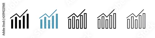 Schilderij op canvas Stagflation icon pack collection set