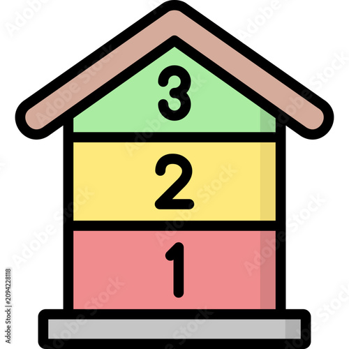 Fotografie multistorey icon illustration design with filled outline