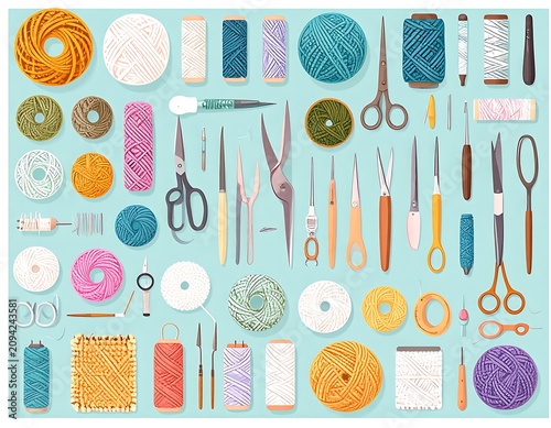 Colorful collection of school and office supplies.