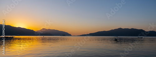 Tableau sur toile Scenic waterfront in Marmaris, Turkey during blue hour at sunrise or sunset