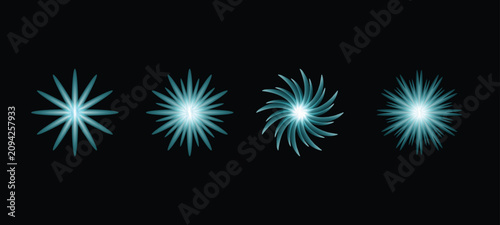 Tableau sur toile Colorful Fireworks Explosion on Black Background with Bright Stars and Light Effects Vector Illustration for New Year Celebration, Christmas Holiday Festival and Night Sky Design