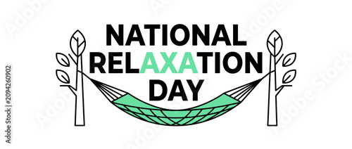 Foto National Relaxation Day Hammock Trees Illustration