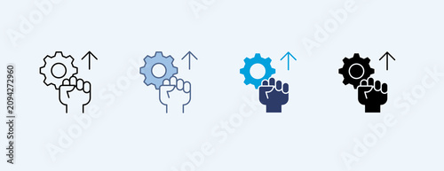 Photos Resilience Multiple Icon Set Illustration Vector