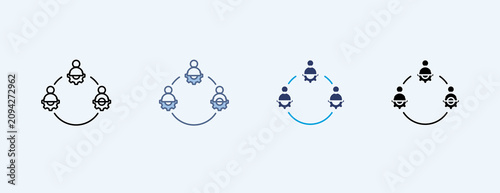 Bild auf Leinwand Job Position Multiple Icon Set Illustration Vector