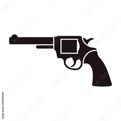 Photography Black revolver gun silhouette icon