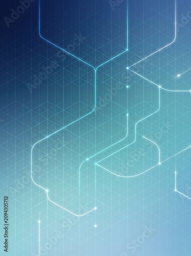 Futuristic Digital Network and Technology Visualization