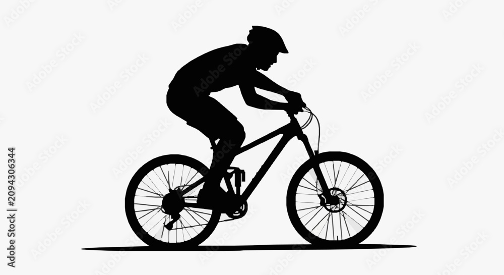 Obraz premium Athlete Cycling in Dynamic Motion.