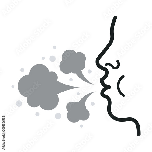 Foto Person with speech bubbles communicating effectively in a simple illustration