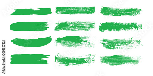 Canvastavla Green Brush Stroke Texture Grunge Rough Shape Frames, Distressed Rectangular Tit