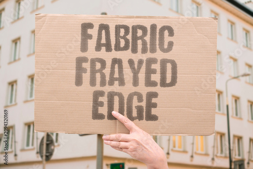 Quadro su tela "Fabric Frayed Edge" Cloth unraveled at the border