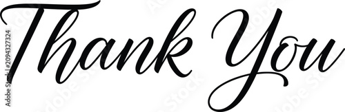 Elegant 'thank you' calligraphy appreciation message for cards gifts and gratitude expressions
