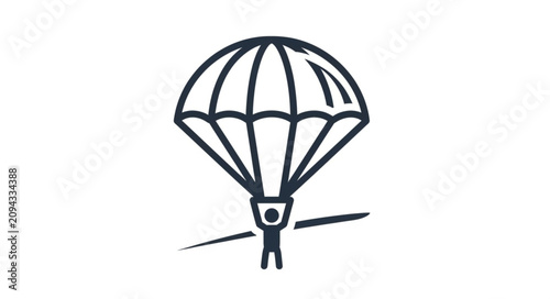 Fotografía Parachute Sketch Illustration