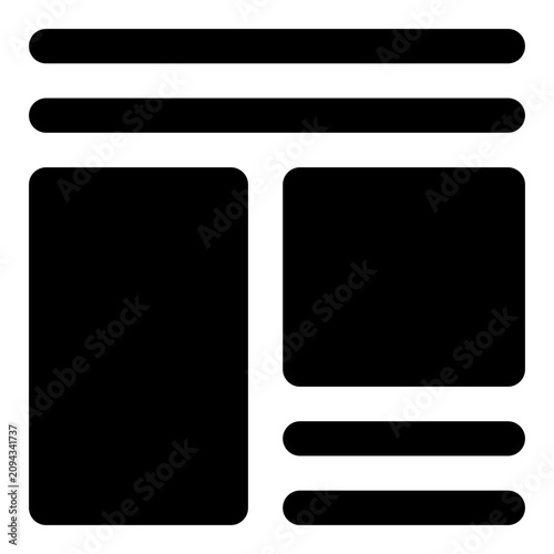wireframe bold icon set