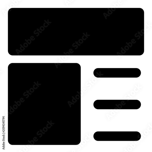 wireframe bold icon set