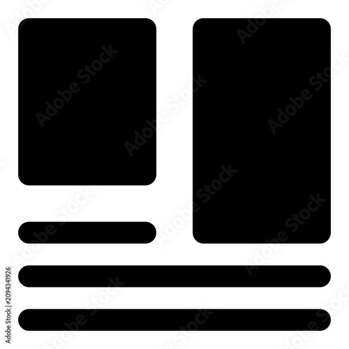wireframe bold icon set