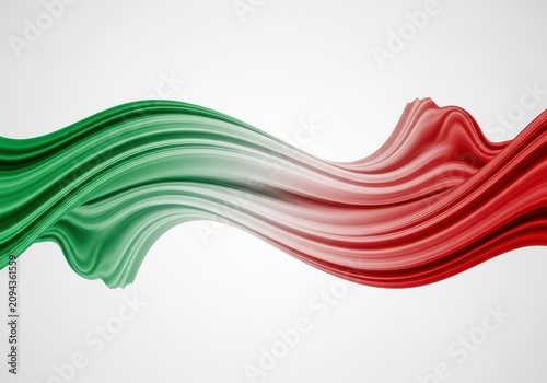 Movimento astratto di linee dinamiche che si fondono nei colori della bandiera, creando un fondo vibrante e moderno per design grafico, energia, vibrante, verde