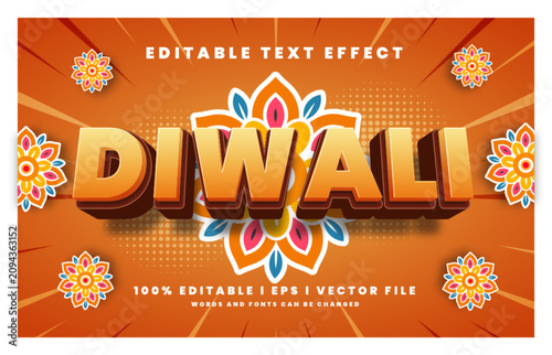 Editable diwali text effects
