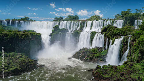 Natural scenery of Iguazu Falls in Argentina and Brazil, South America