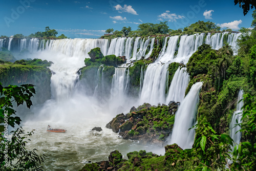 Obraz na płótnie Natural scenery of Iguazu Falls in Argentina and Brazil, South America