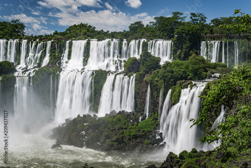 Natural scenery of Iguazu Falls in Argentina and Brazil, South America
