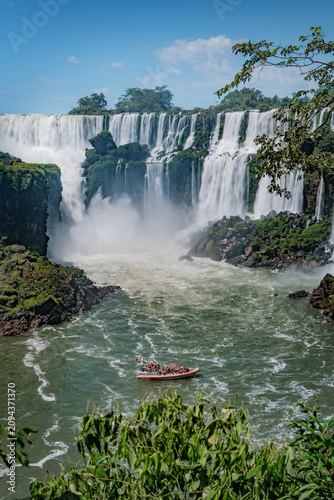 Natural scenery of Iguazu Falls in Argentina and Brazil, South America