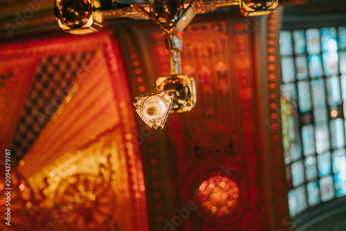 inside an Orthodox church in Russia