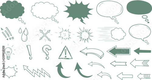 Принти на полотні Colorful empty speech and thought bubbles overlap on a white background, conveyi
