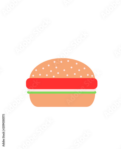 hamburger on a white background