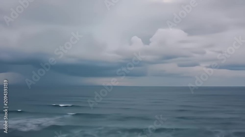 Overcast Skies and Dark Waters Open Ocean Landscape Photography