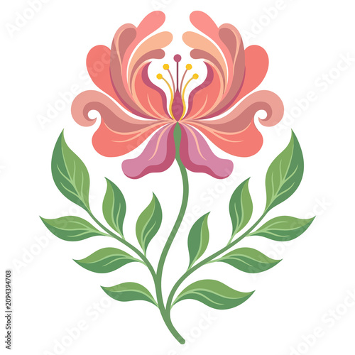 Vibrant pink and purple lotus flower with green leaves pink lotus water lily