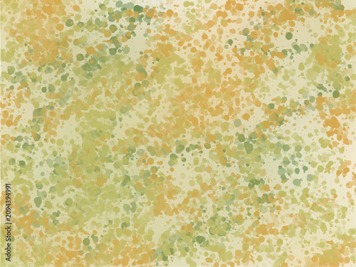 Abstract Yellow and Green Watercolor Dot Background, Mimosa Inspired Spring Texture