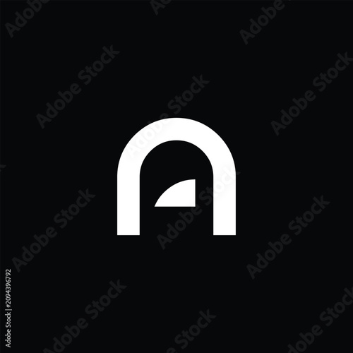 Modern Letter A Logo Geometric Minimal Abstract Lettermark Monogram Vector