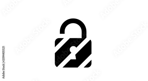 Unlocked Padlock Icon - Security, Access, Freedom, Safety, Open Concept
