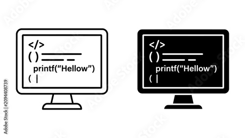 Konstfotografi Computer Monitor Displaying Code