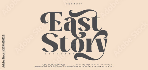 Cuadro en lienzo East Story Beauty fashion Luxury font alphabet logo
