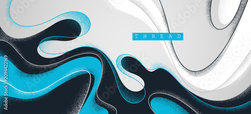 Billede på lærred Lava in dynamic motion vector abstract background, expressive illustration of curvy fluid like lines and textures wallpaper art, creative graphics