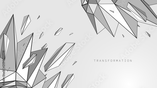 Konstfotografi Structural transformation of fragmented forms into a coherent system, expressing process, balance, logic, and the evolution of complex integrated structure