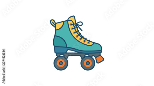 Retro Roller Skate Vector Illustration